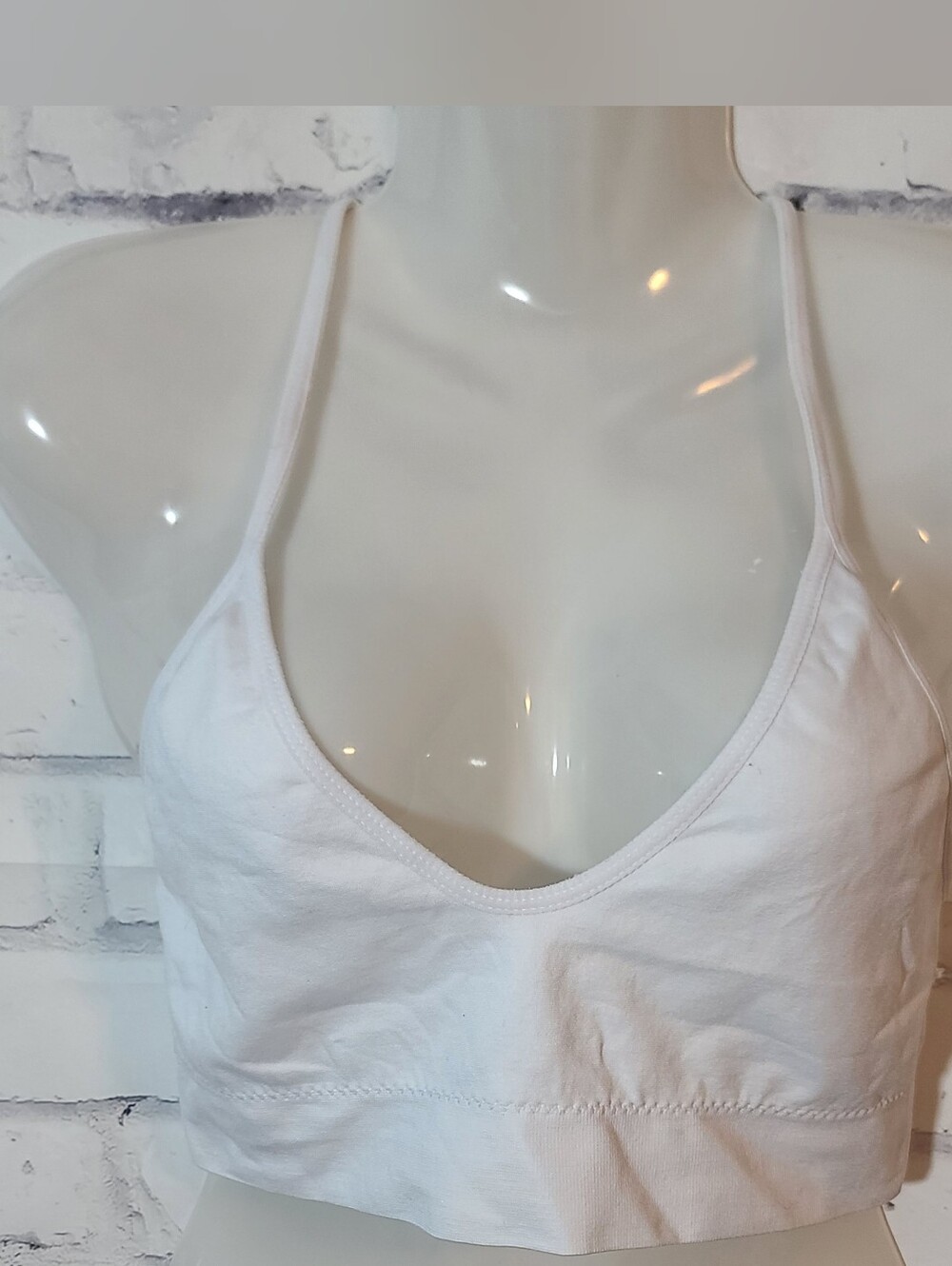 Skinnygirl Shapewear Bralette Wireless Adjustable Strap White Size L